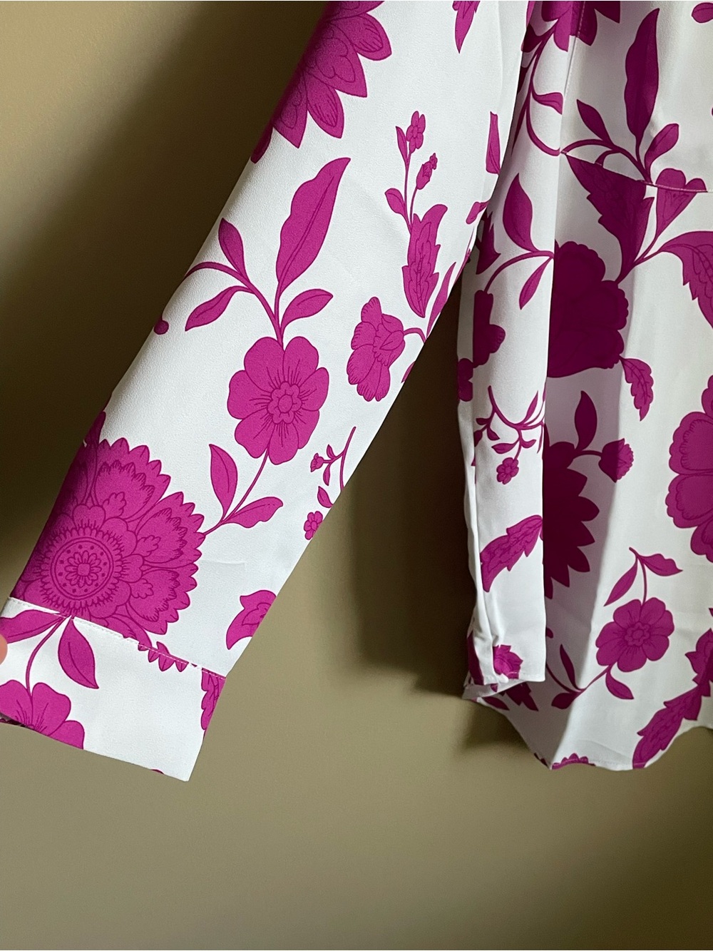 NWOT Ann Taylor floral popover shirt w/ bold floral print sz XL - Picture 4 of 13